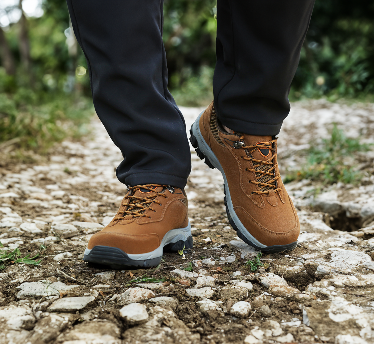 NOUVEAU RICHE Herren Wander Schuhe Profilierte Außensohle Schnürschuhe