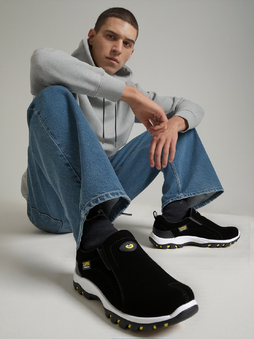 NOUVEAU RICHE Wanderschuhe Herren Bequem Gepolstert Leicht Lange Strecken