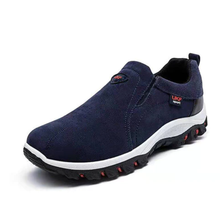 NOUVEAU RICHE Wanderschuhe Herren Bequem Gepolstert Leicht Lange Strecken Blau