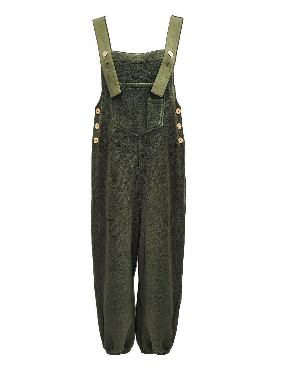 NOUVEAU RICHE Warmer Fleece Overall Für Damen Und Herren Ideal Für Kalte Temperaturen Mit Weichem Isolierendem Material Perfekt Für Außenaktivitäten Und Arbeiten Im Kühlraum Oliv