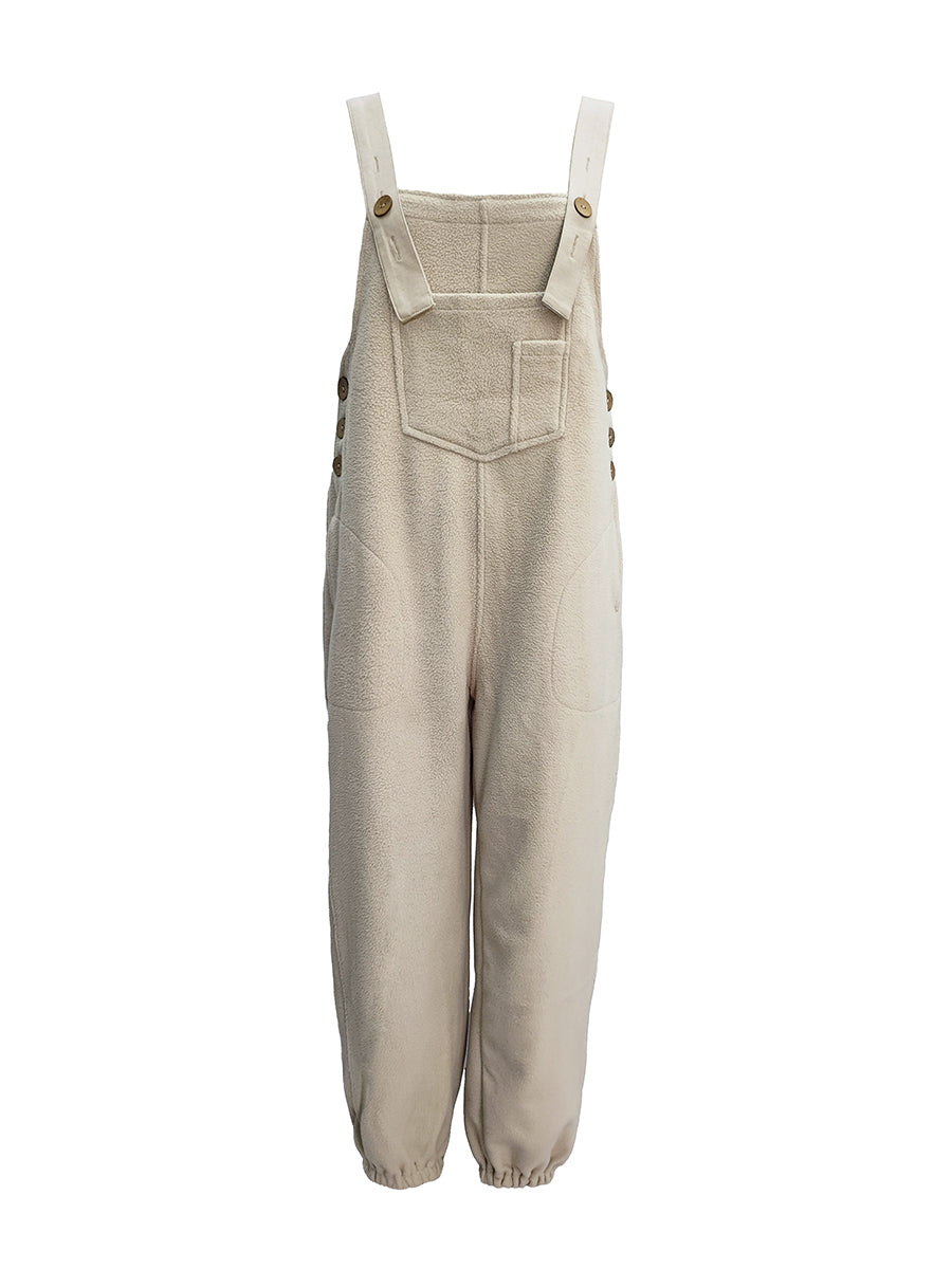 NOUVEAU RICHE Warmer Fleece Overall Für Damen Und Herren Ideal Für Kalte Temperaturen Mit Weichem Isolierendem Material Perfekt Für Außenaktivitäten Und Arbeiten Im Kühlraum Hellkhaki