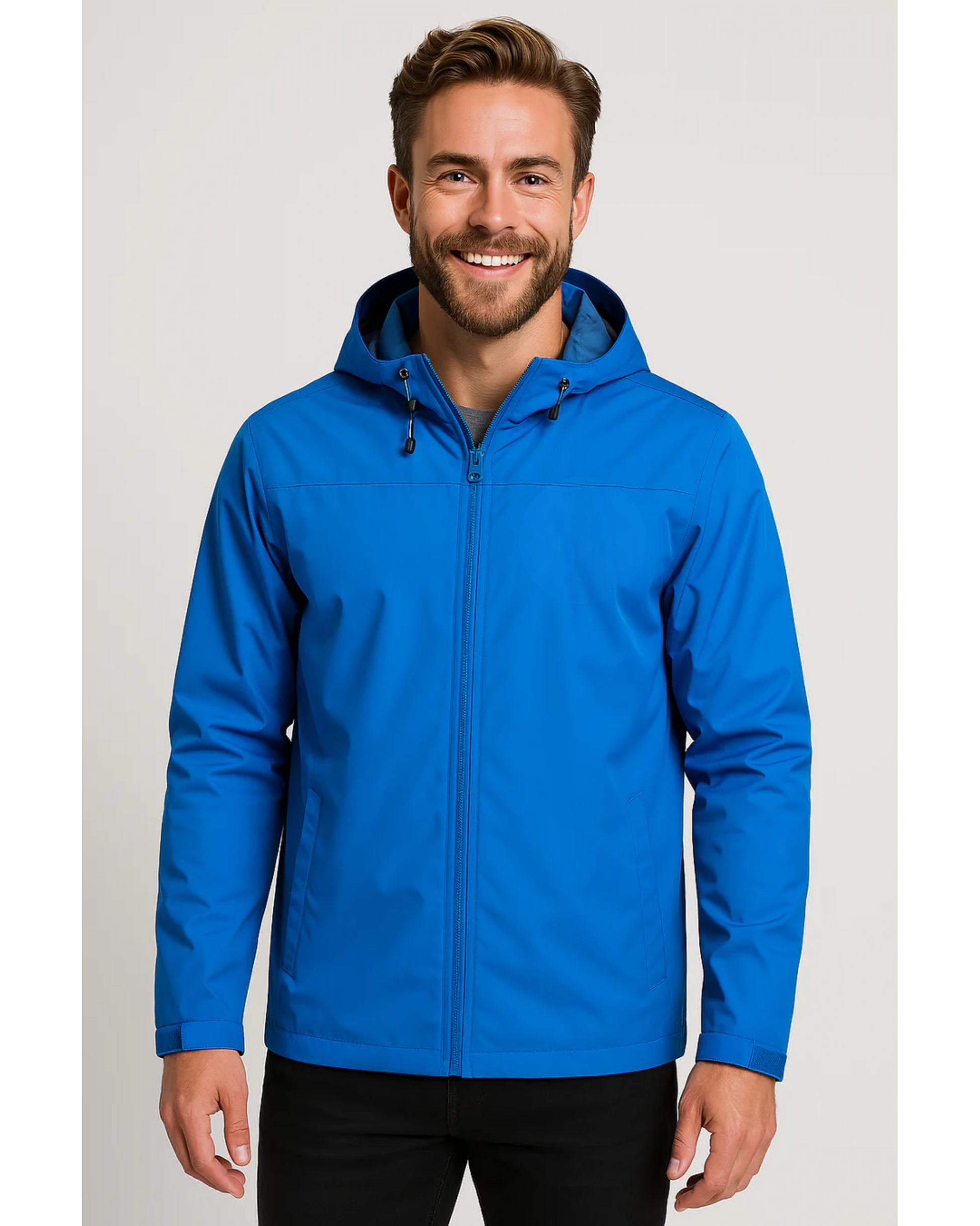NOUVEAU RICHE Wasserabweisende Herren Herbstjacke Slim Fit Wetterfest Blau