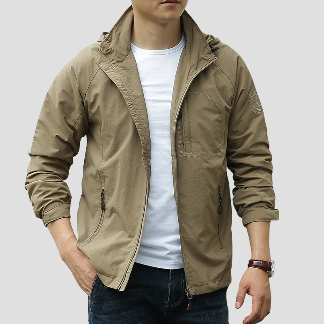 NOUVEAU RICHE Wasserdichte Cargojacke Mit Atmungsaktivem Gewebe Und Stil Khaki