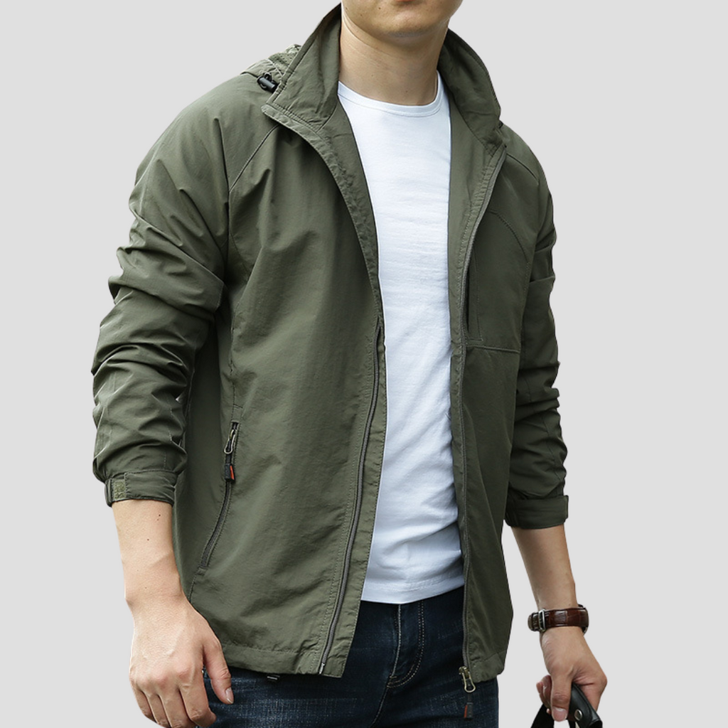 NOUVEAU RICHE Wasserdichte Cargojacke Mit Atmungsaktivem Gewebe Und Stil Militärgrün