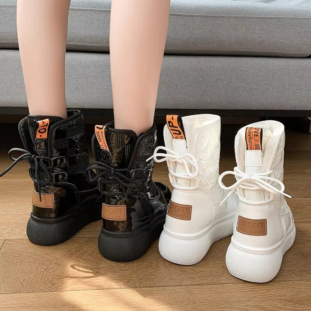 NOUVEAU RICHE Damenstiefel Wasserdichte Warmer Rutschfester Stil Vielseitige Ankelboots