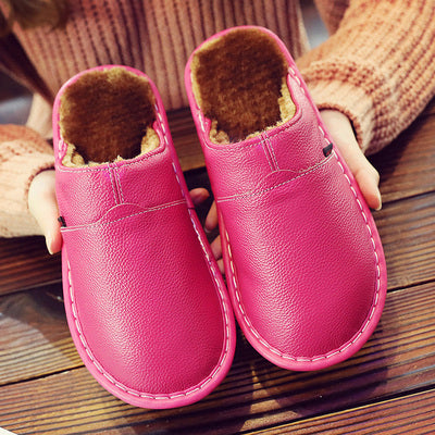 NOUVEAU RICHE Herren Lederpantoffeln Wasserdicht – Innen & Außen (Komfort-Leder) Rosa