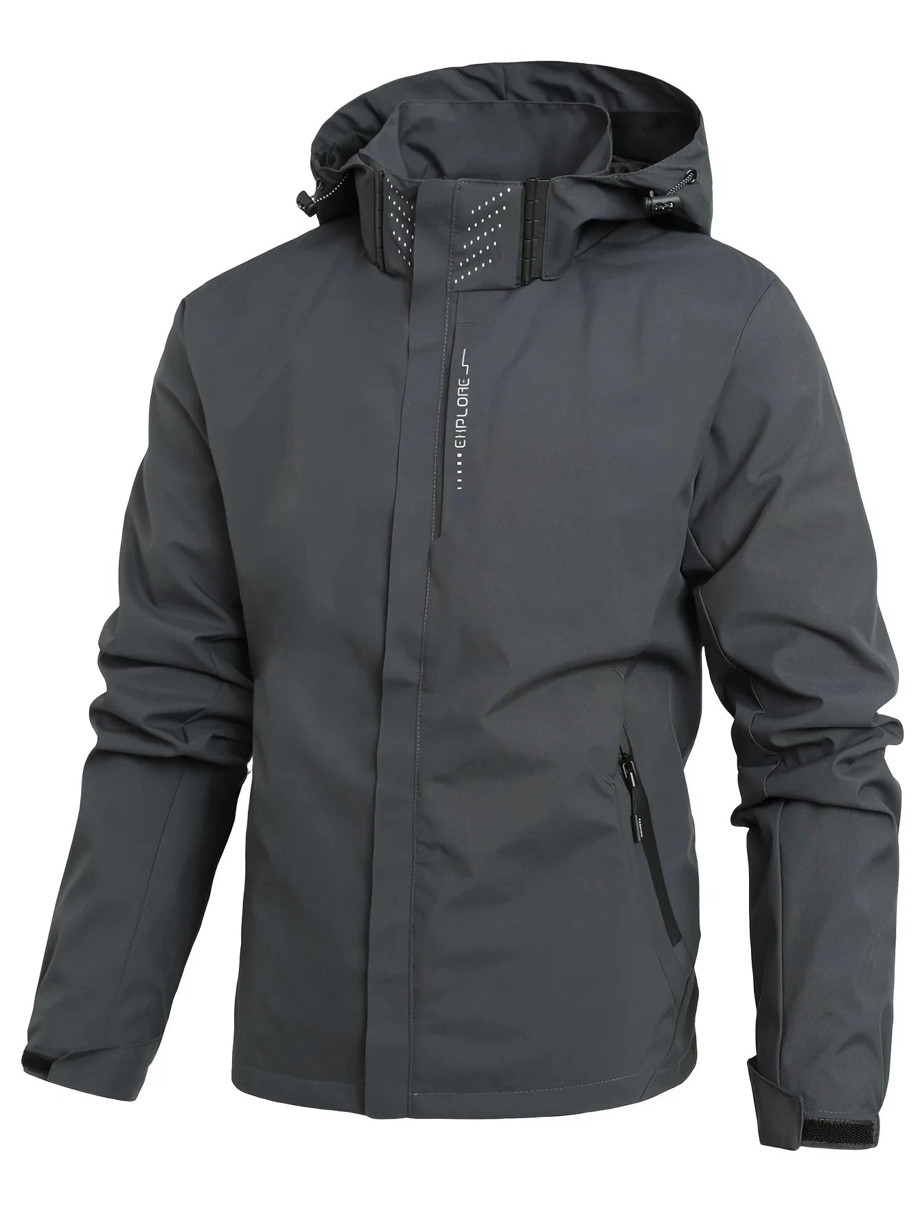 NOUVEAU RICHE Herren Wasserdichte Regenjacke Leicht Outdoor-Regenmantel