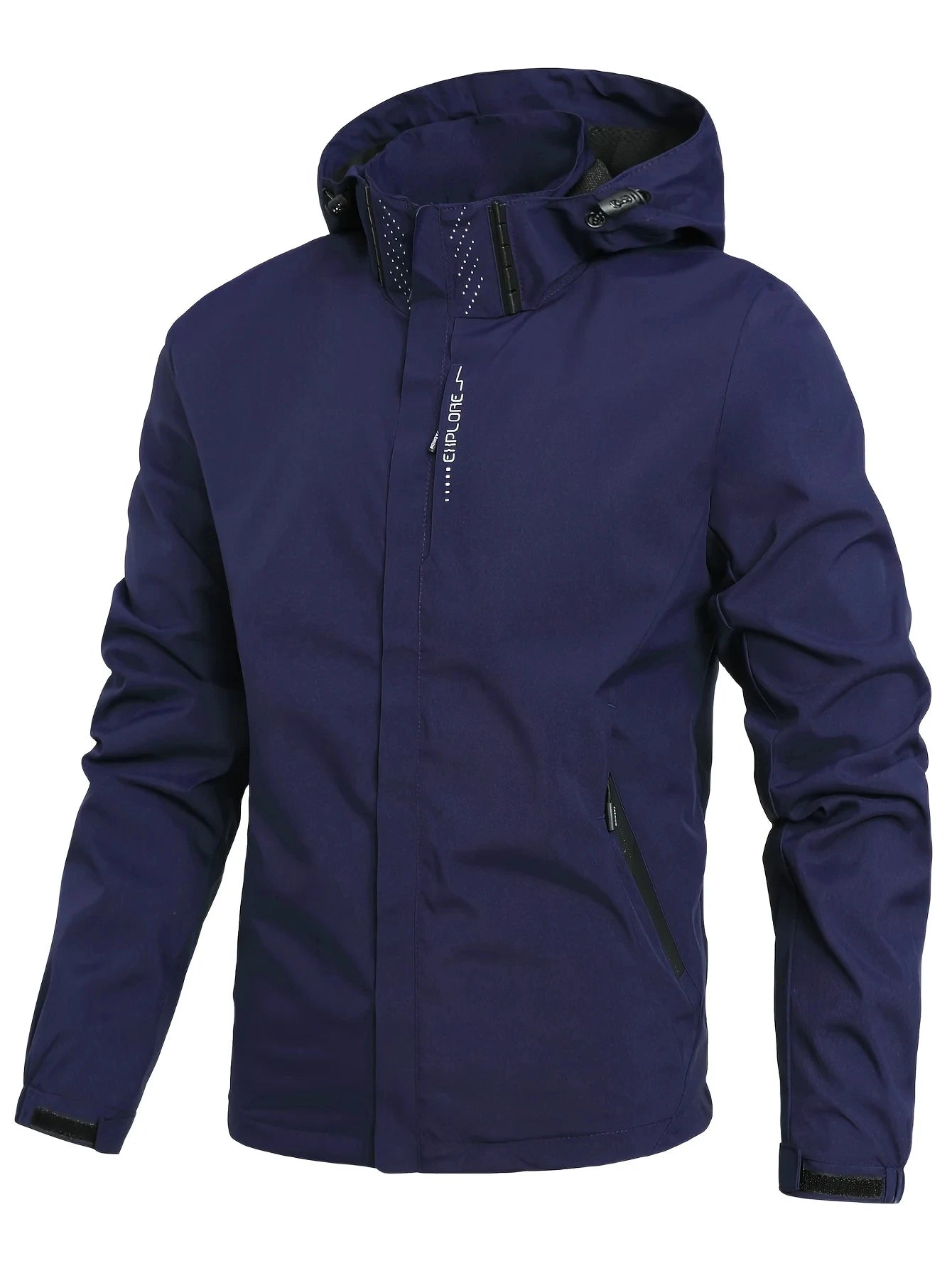 NOUVEAU RICHE Herren Wasserdichte Regenjacke Leicht Outdoor-Regenmantel