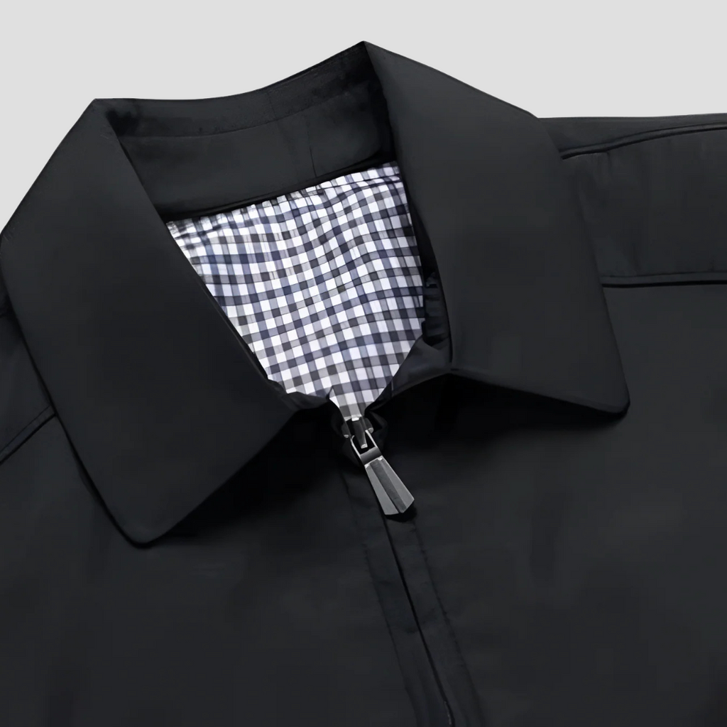 NOUVEAU RICHE Wasserdichte Reißverschlussjacke Leichter Stoff Schutz Und Stil