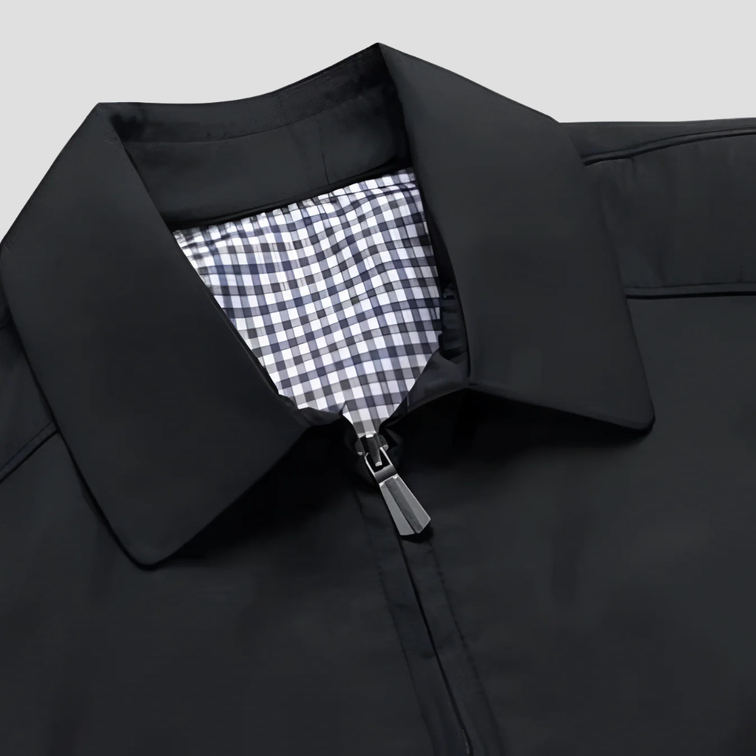 NOUVEAU RICHE Wasserdichte Reißverschlussjacke Leichter Stoff Schutz Und Stil