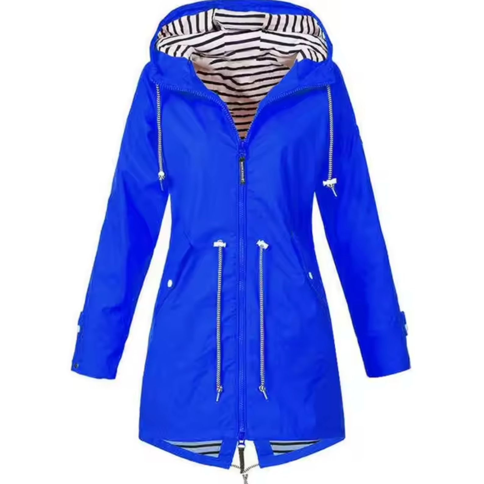 NOUVEAU RICHE Wasserdichter Regenmantel Mit Kapuze Unisex Leicht Für Blau