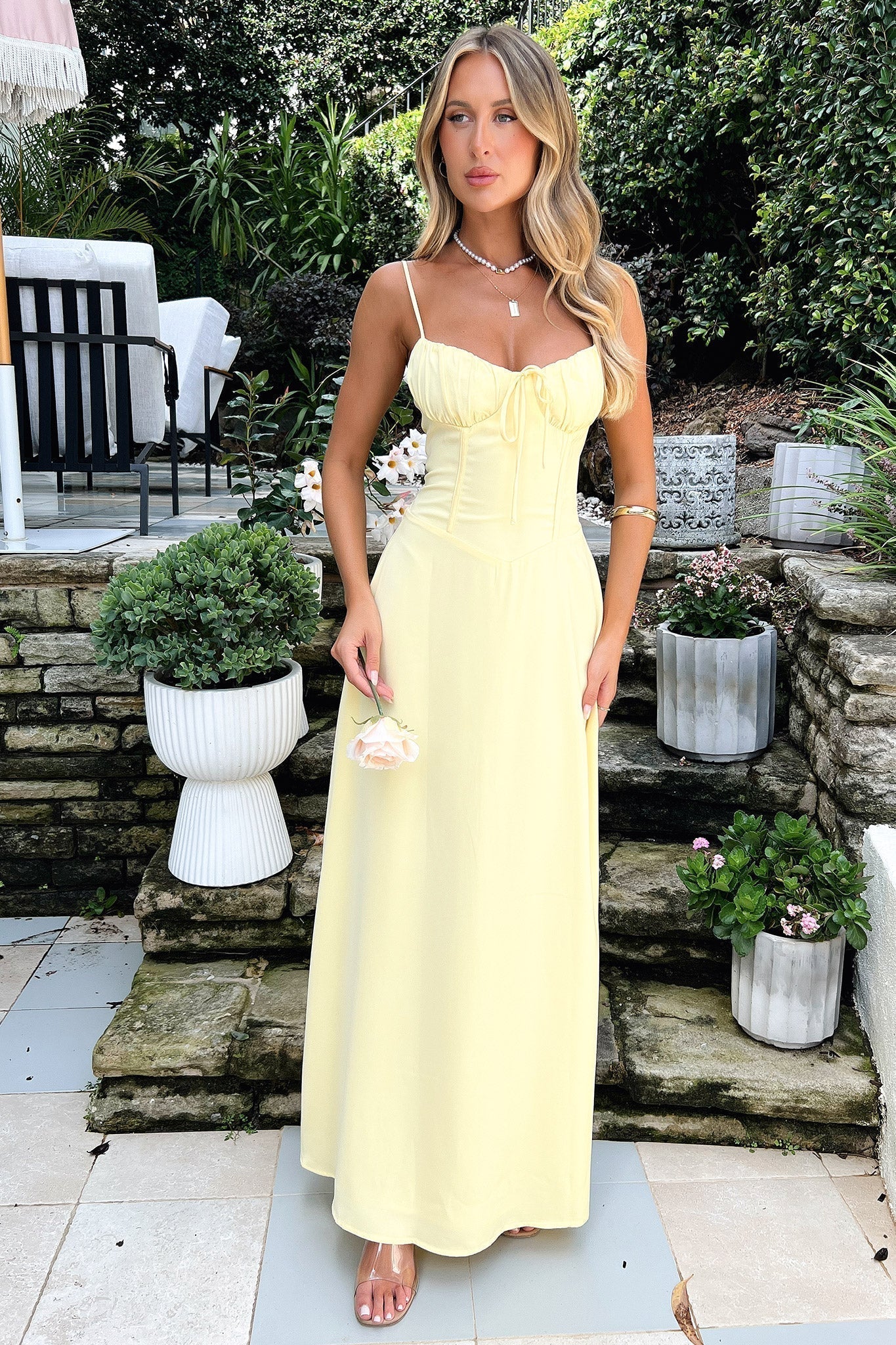 NOUVEAU RICHE Weiches Wiesen Kleid Mit Luftige Silhouette Und Schnürung