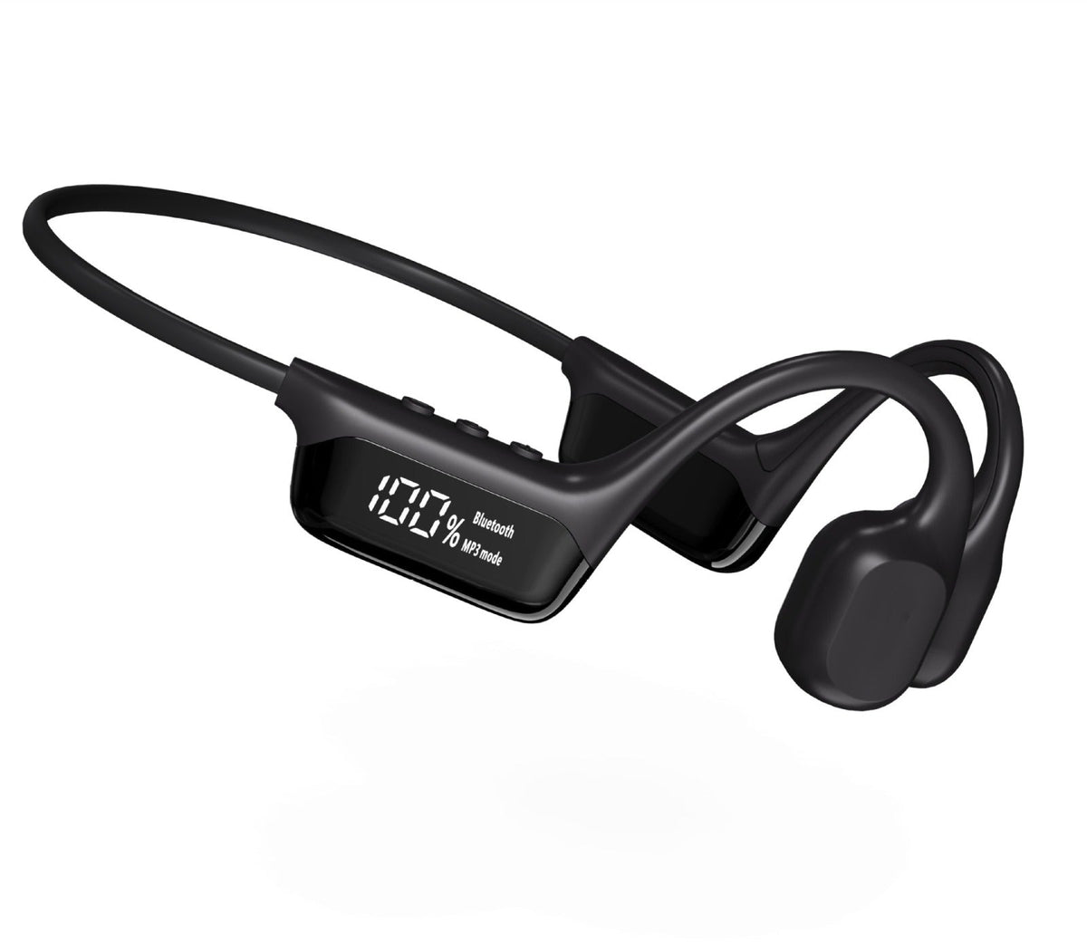 NOUVEAU RICHE Wasserdichte Knochenschall Schwimmkopfhörer – Bluetooth 5.4 Kopfhörer mit MP3 & 32GB, IPX8, 4 Farben Schwarz