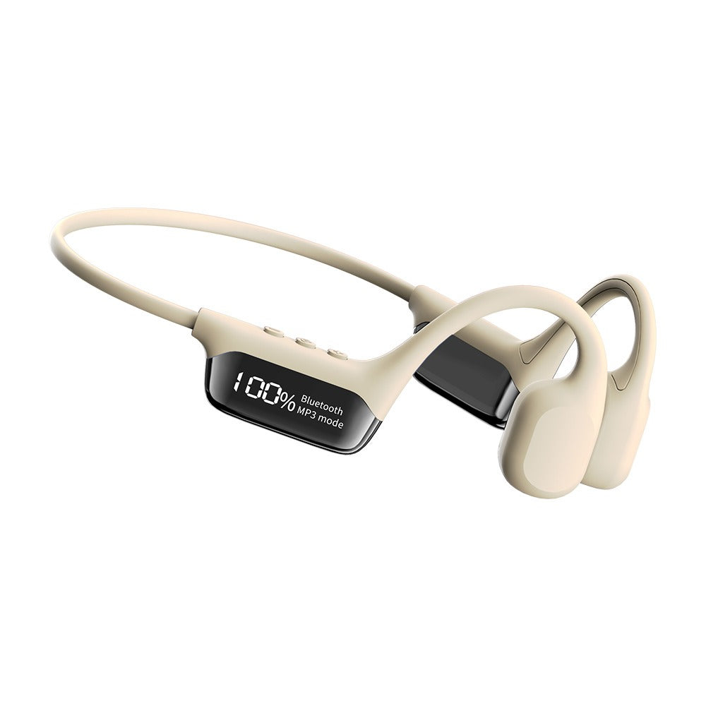NOUVEAU RICHE Wasserdichte Knochenschall Schwimmkopfhörer – Bluetooth 5.4 Kopfhörer mit MP3 & 32GB, IPX8, 4 Farben Weiss