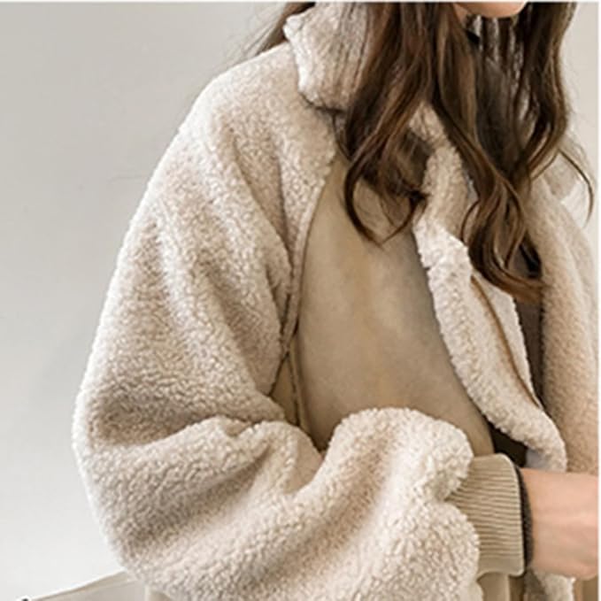 NOUVEAU RICHE Damen Wildleder Wintermantel Gefüttert Warm Eleganter Schnitt