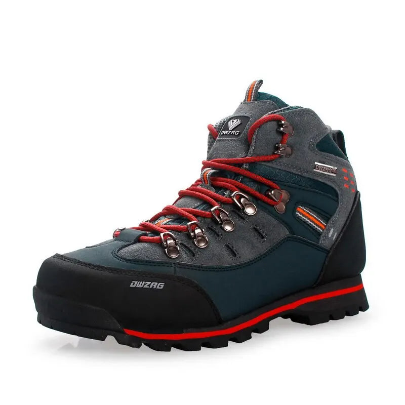 NOUVEAU RICHE Herren Wanderschuhe – Wilhelm Robust & Rutschfeste Sohle Rot