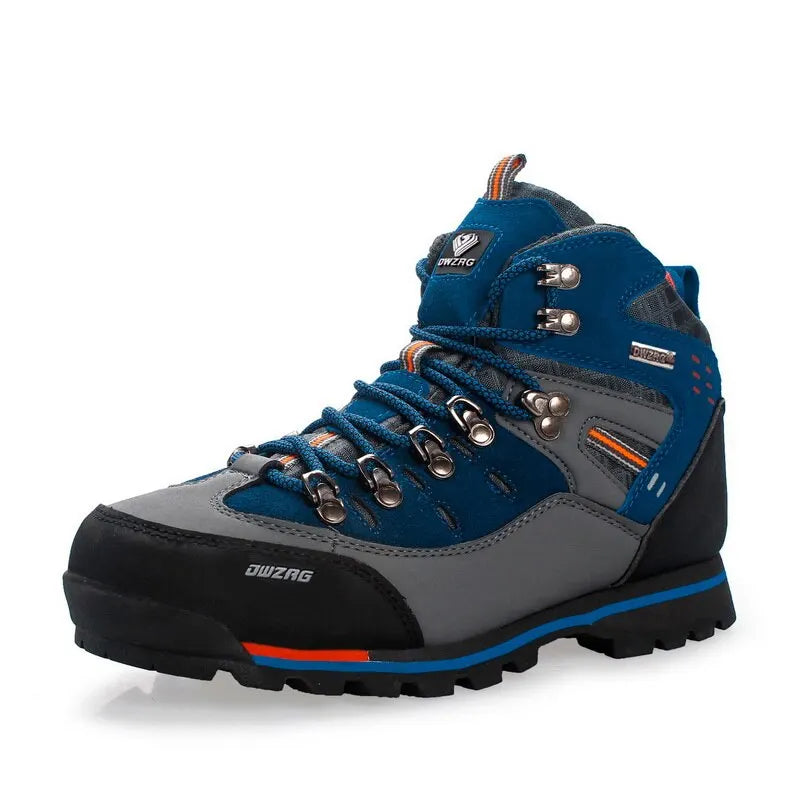 NOUVEAU RICHE Herren Wanderschuhe – Wilhelm Robust & Rutschfeste Sohle Blau
