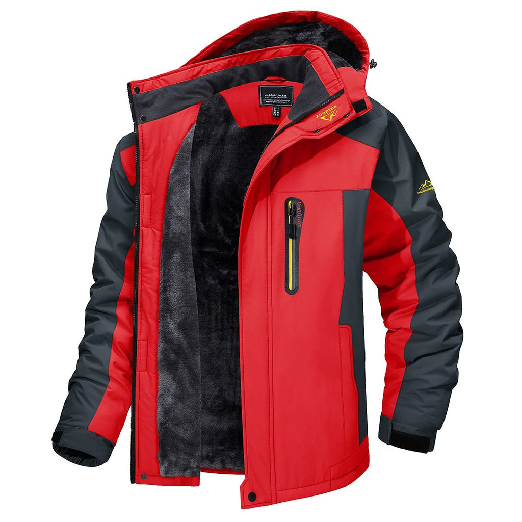 NOUVEAU RICHE Winddichte Jacke Strapazierfähig Für Outdoor Aktivitäten Rot