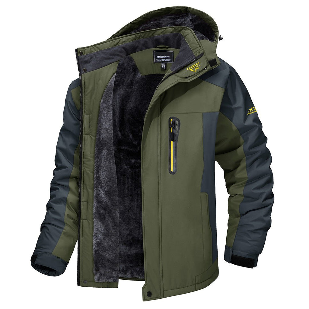 NOUVEAU RICHE Winddichte Jacke Strapazierfähig Für Outdoor Aktivitäten Armee grün
