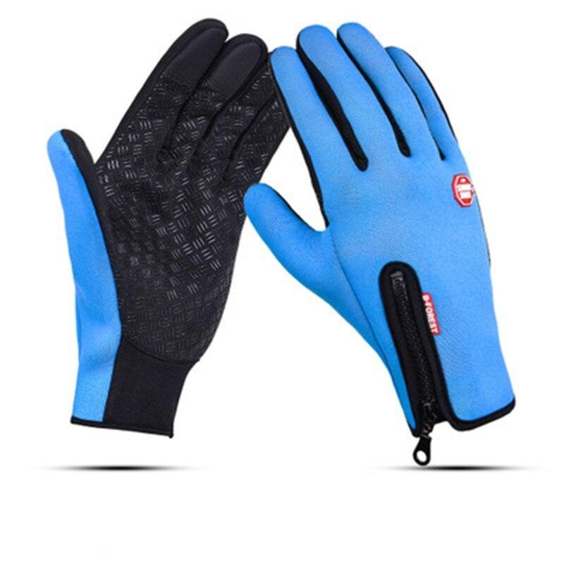 NOUVEAU RICHE Winddichte Thermohandschuhe Touchscreenfähig Warm Gadgets Hellblau