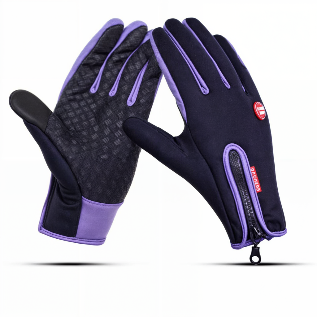 NOUVEAU RICHE Winddichte Thermohandschuhe Touchscreenfähig Warm Gadgets Lila