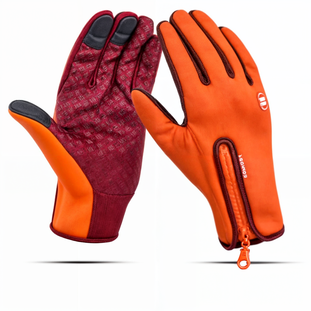 NOUVEAU RICHE Winddichte Thermohandschuhe Touchscreenfähig Warm Gadgets Orange