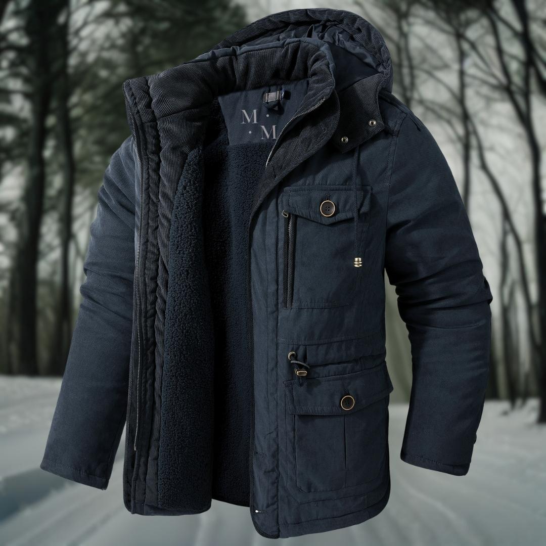 NOUVEAU RICHE Herren Winterjacke Wasserdichte Jacke Mit Wärmeschutz Blau