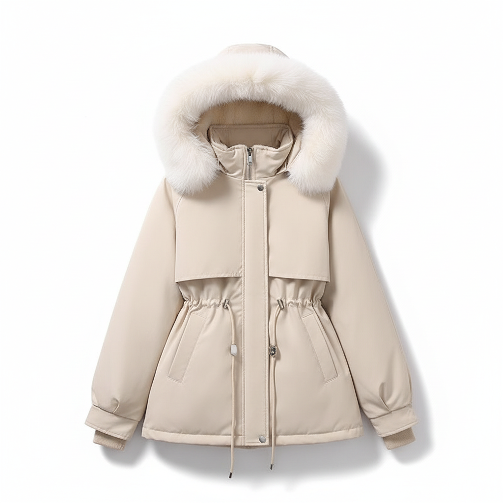 Stilvolle Damen Winterjacke mit Pelz - Elegant, warm und schützend
