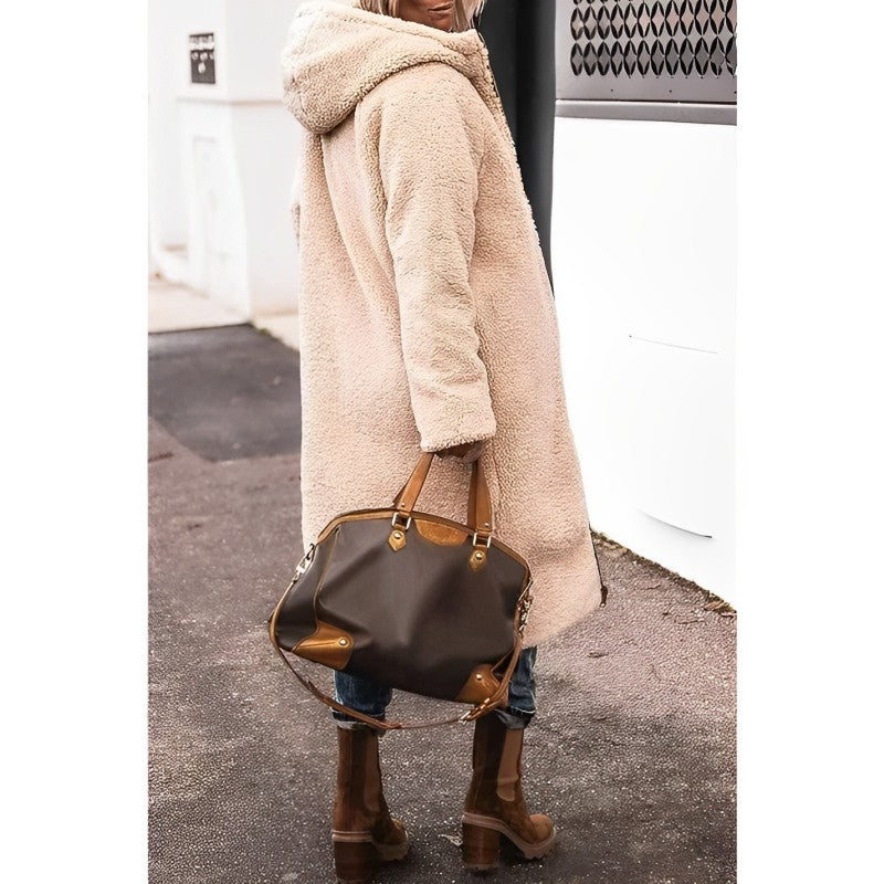 NOUVEAU RICHE Wintermantel Lang Grau Damen Warm Stilvoll Zweckmäßig