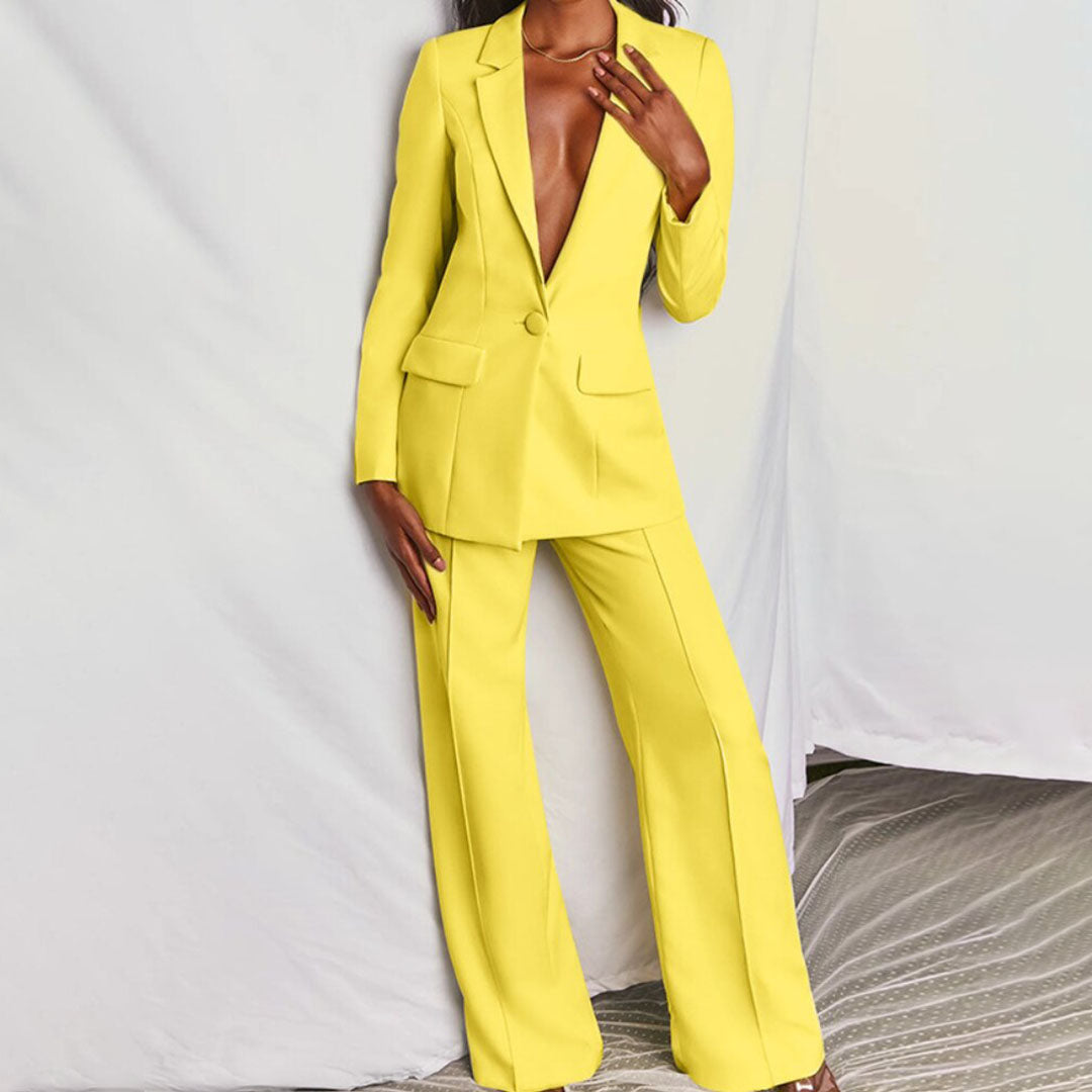 NOUVEAU RICHE Blazer Set Aus Hochwertigem Stoff In Saisonfarben Vielseitig Gelb