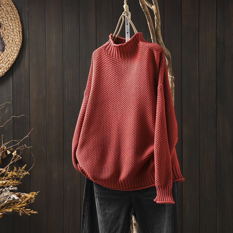 NOUVEAU RICHE Strickpullover Wärme Atmungsaktivität Ganzen Tag Komfort Strickwaren-Basics Rot Einheitsgröße