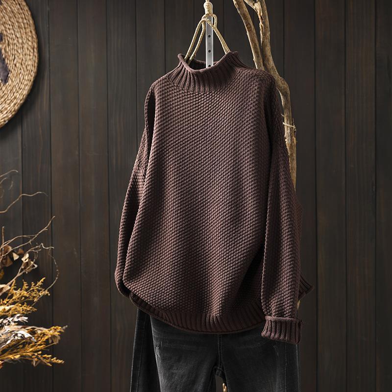 NOUVEAU RICHE Strickpullover Wärme Atmungsaktivität Ganzen Tag Komfort Strickwaren-Basics Kaffee Einheitsgröße