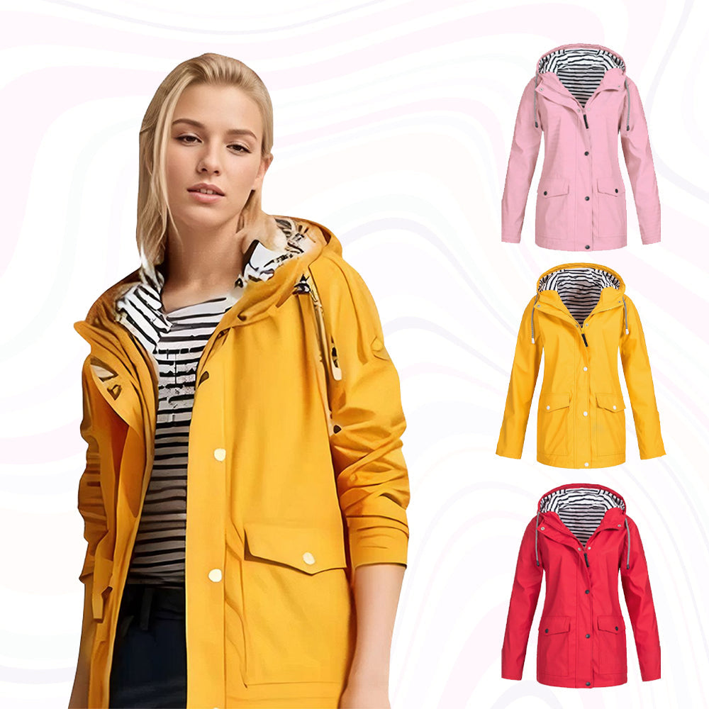 NOUVEAU RICHE Damenjacke Wasserdicht Winddicht Für Outdoor Wandern