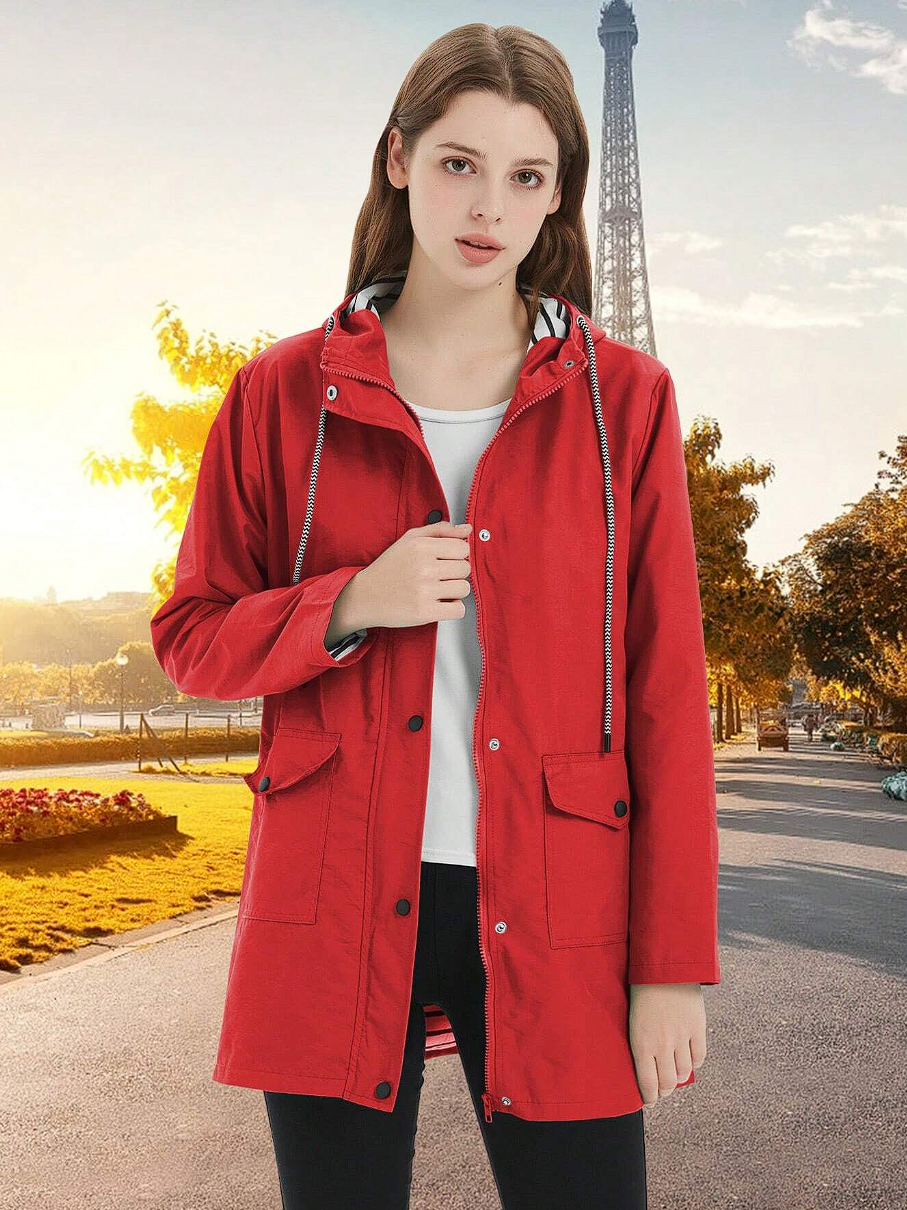 NOUVEAU RICHE Damenjacke Wasserdicht Winddicht Für Outdoor Wandern