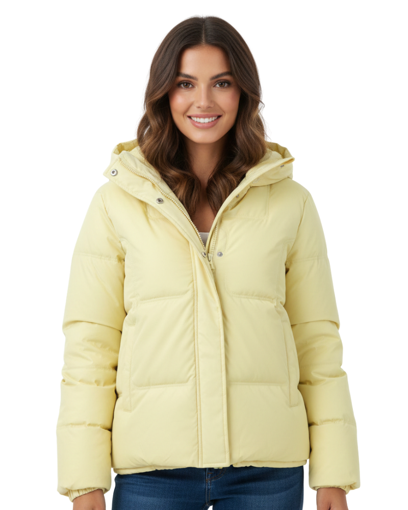 NOUVEAU RICHE Damen Steppjacke Leicht – Wattiert & Weiches Material Gelb