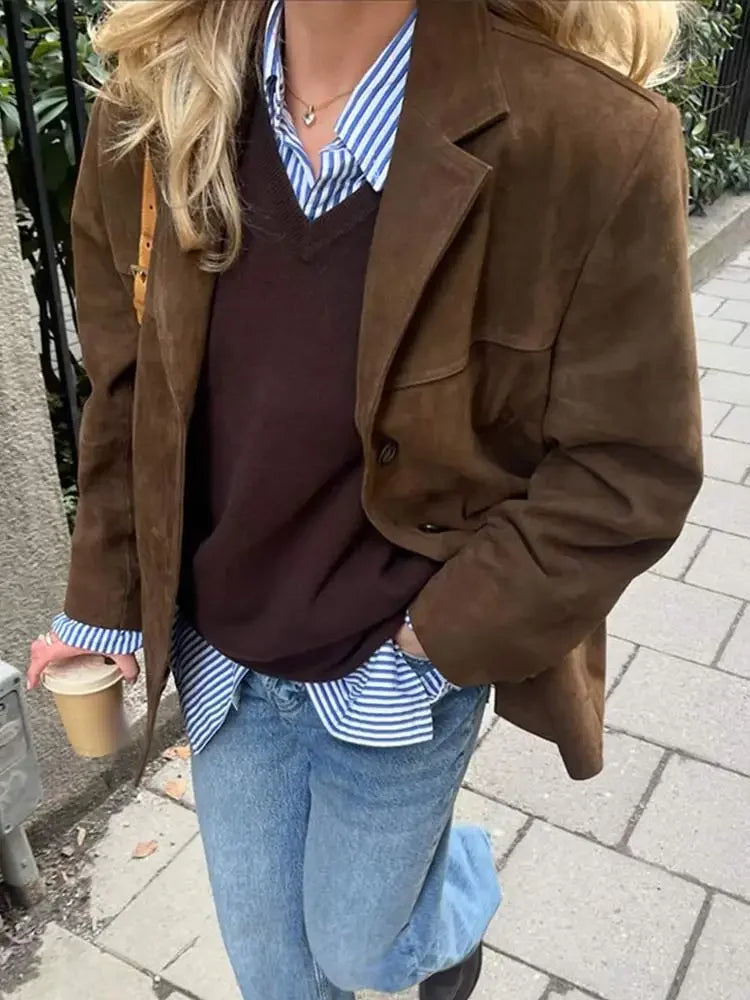 NOUVEAU RICHE Damen Elegante Herbstjacke Stilvolle Jacke Für Herbsttage