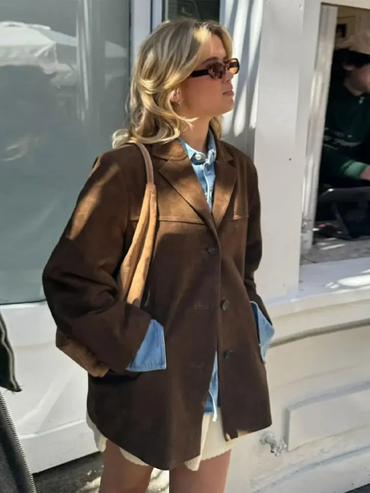 NOUVEAU RICHE Damen Elegante Herbstjacke Stilvolle Jacke Für Herbsttage