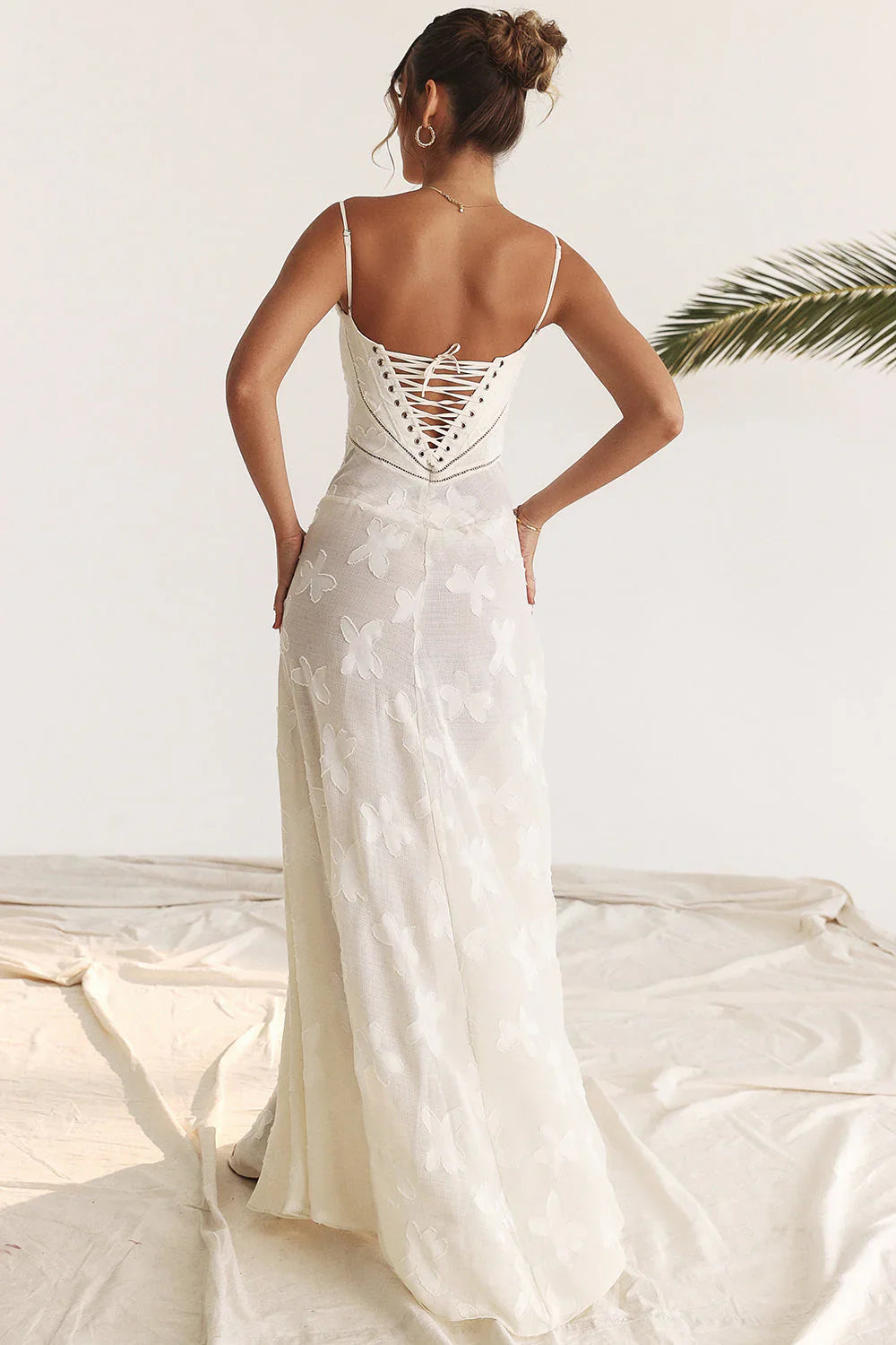 NOUVEAU RICHE Zauberhaftes Maxikleid Mit Vintage-Spitze Und Blumenmuster Für Romantische Anlässe Und Sommerfeiern
