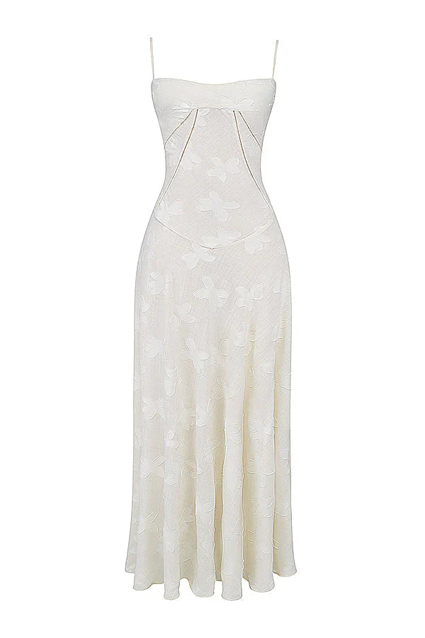 NOUVEAU RICHE Zauberhaftes Maxikleid Mit Vintage-Spitze Und Blumenmuster Für Romantische Anlässe Und Sommerfeiern