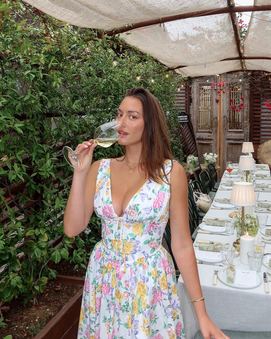 NOUVEAU RICHE Zeitloses Blumen Midi Kleid Mit Fließendem Schnitt Und Muster