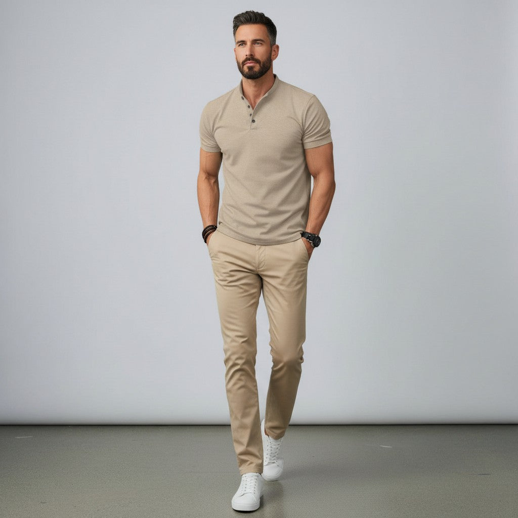 NOUVEAU RICHE Herren Poloshirt Baumwolle – Stilvoll für Business und Freizeit