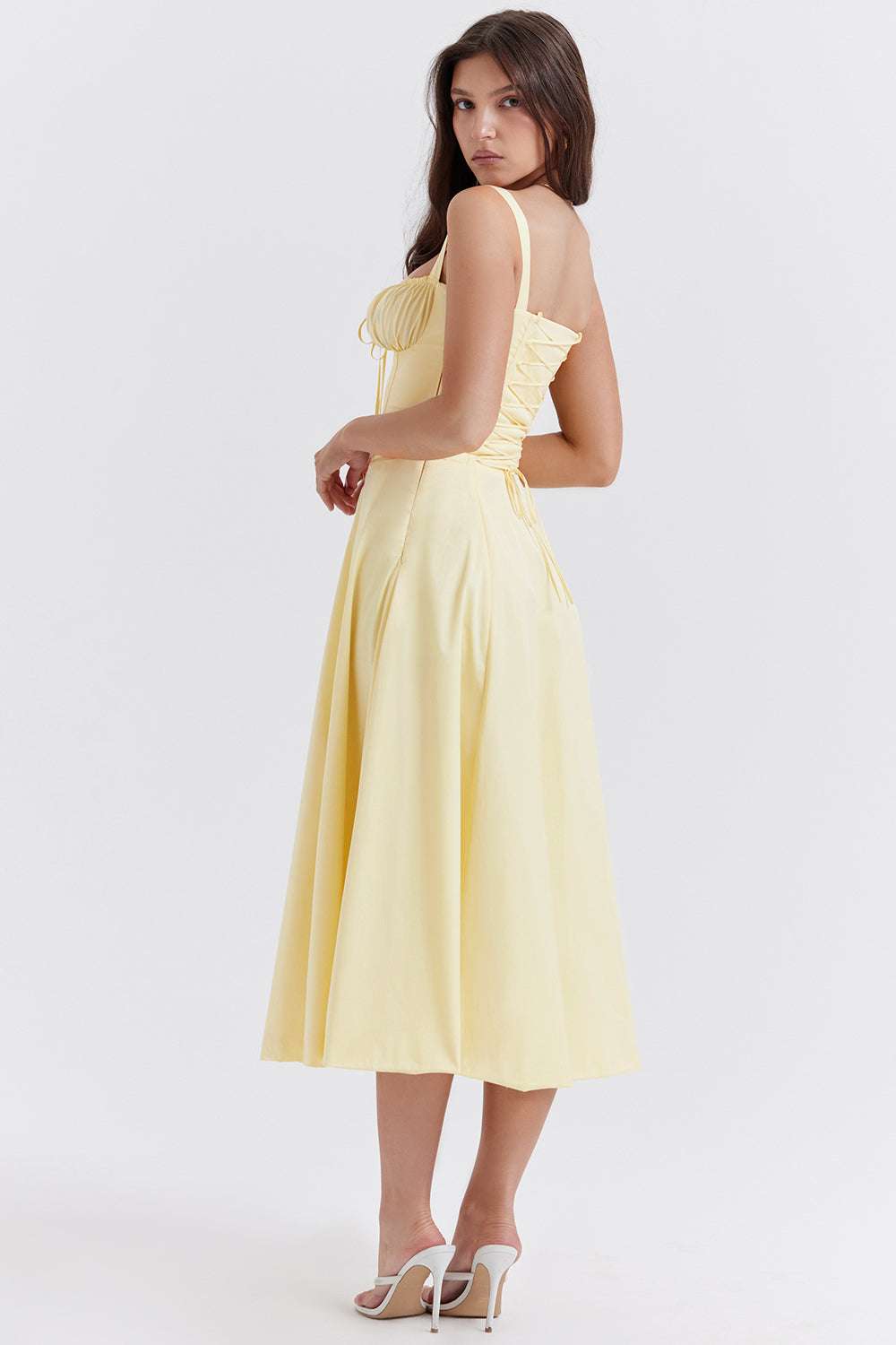 NOUVEAU RICHE Luma | Damen Bustier-Kleid – Moderner Frühlingsprint, Taillierter Schnitt & Femininer Look