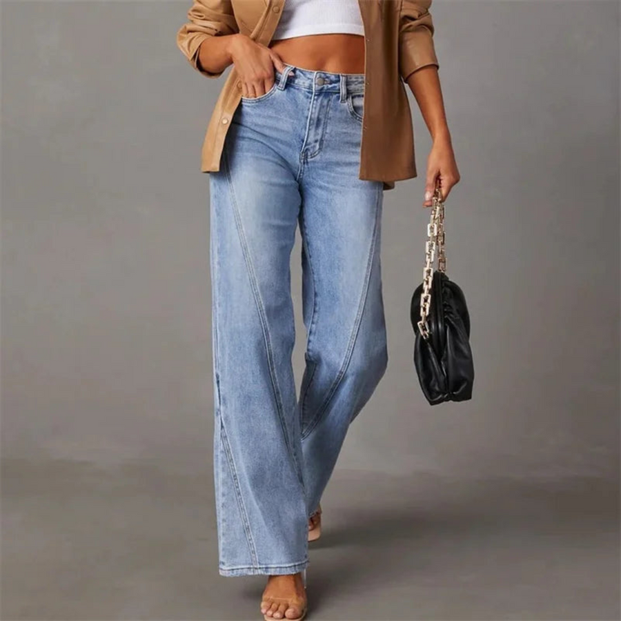 NOUVEAU RICHE Weite Jeans Mit Hoher Taille Und Wide Leg Alltagslook