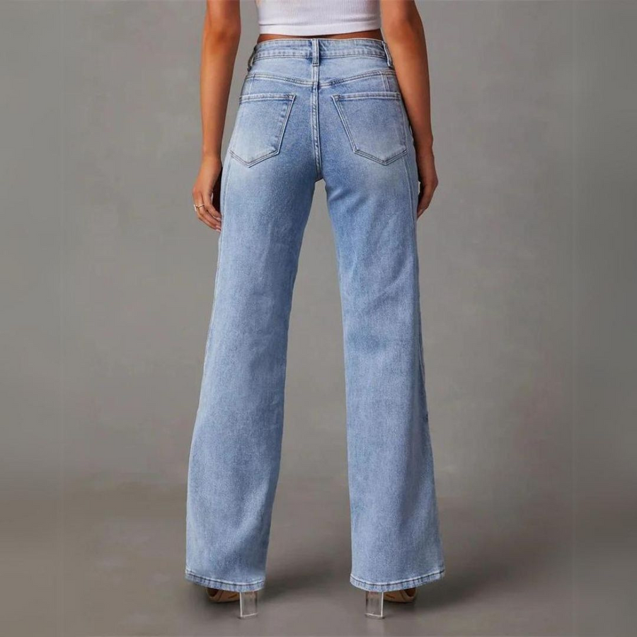 NOUVEAU RICHE Weite Jeans Mit Hoher Taille Und Wide Leg Alltagslook