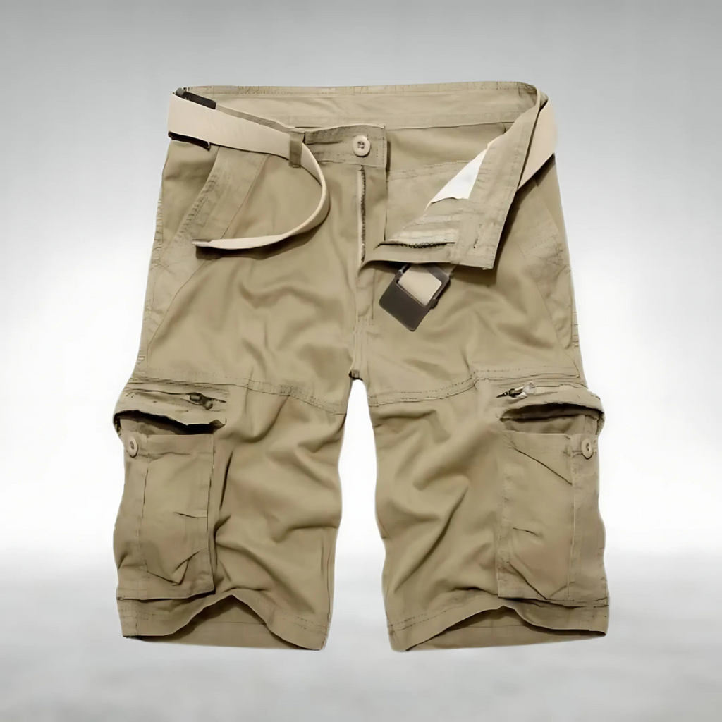 NOUVEAU RICHE Zuverlässige Cargo Shorts Mit Gürtel Und Taschen Für Herren Khaki