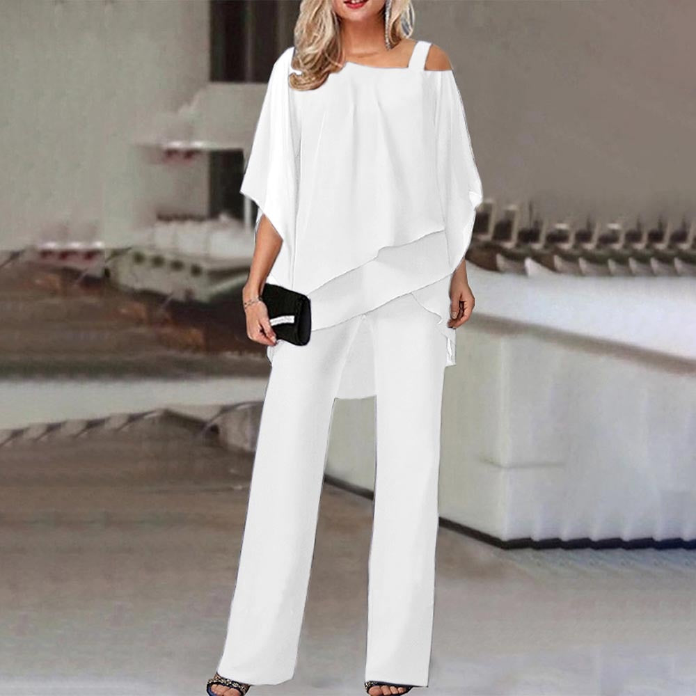 NOUVEAU RICHE Zweiteiler Damen Elegantes Outfit Mit Cold Shoulder Perfekt