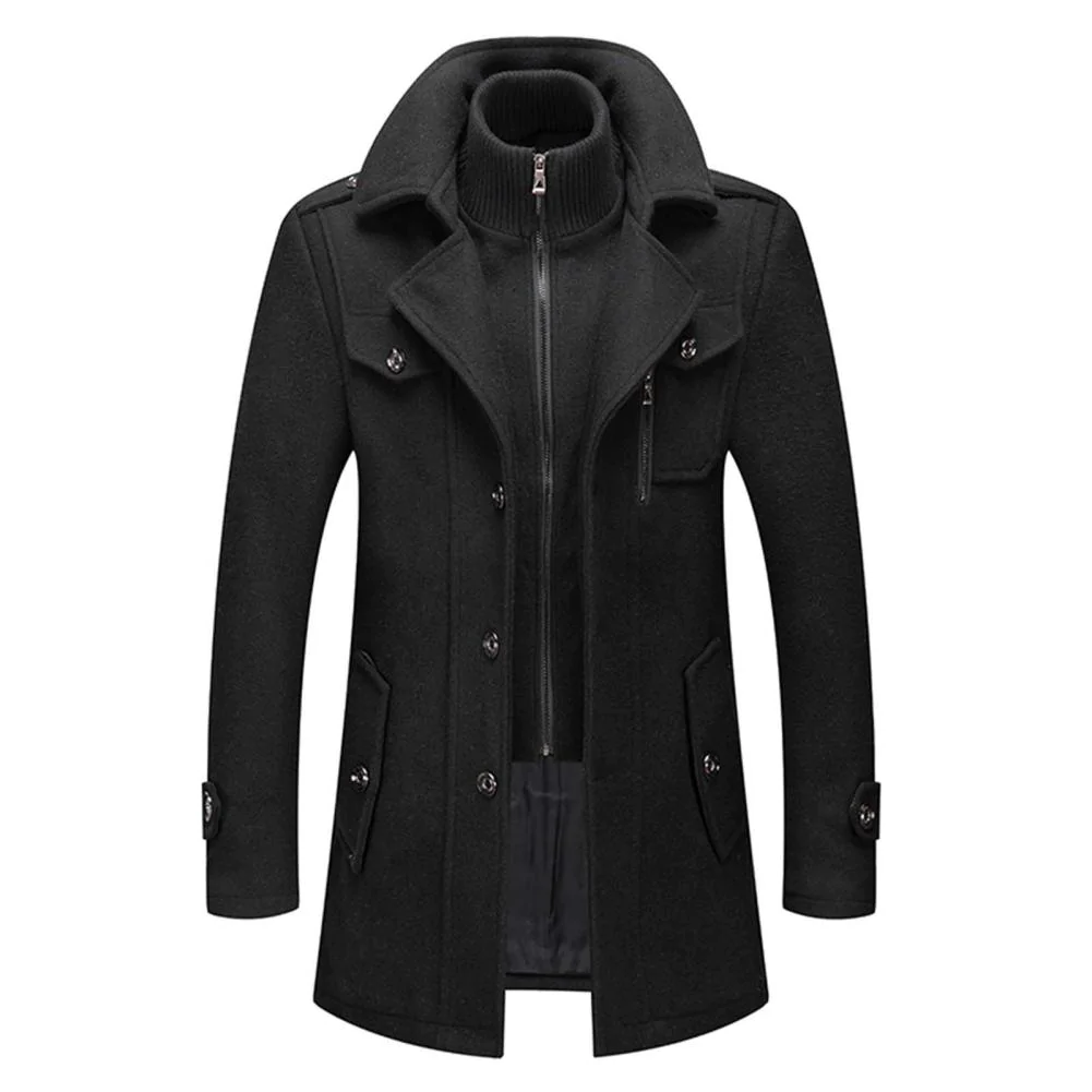 NOUVEAU RICHE Zweiteiliger Mantel Peaky Blinders Inspiriert Stil Symbol Schwarz