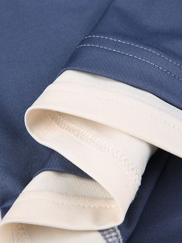 NOUVEAU RICHE Zweiteiliges Camisole In Kontrastfarbe Vintage Blau Slim Fit
