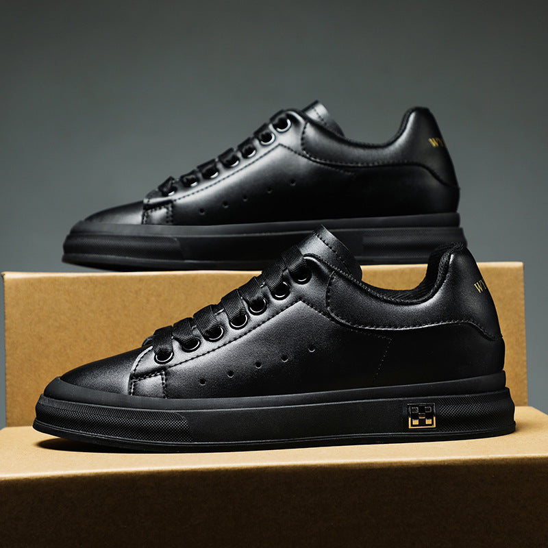 NOUVEAU RICHE Sneaker Herren Lowtop Alltag Sommerstil Robuste Sohle Schwarz Erhöhung 8cm