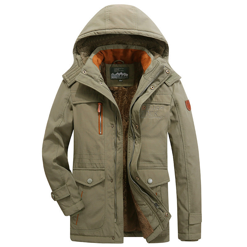 NOUVEAU RICHE Wind- und wasserdichter Parka Winterjacke Khaki